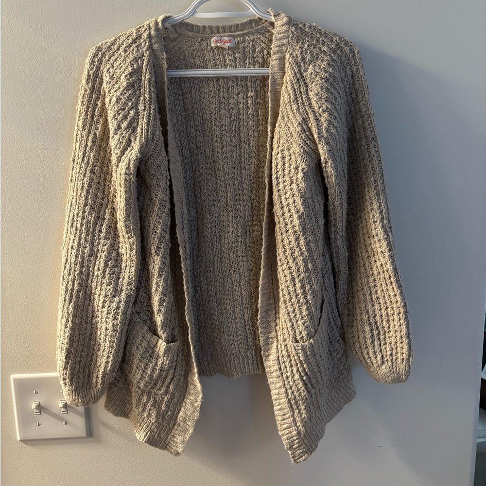 Cat & Jack Textured Beige Sweater Girls